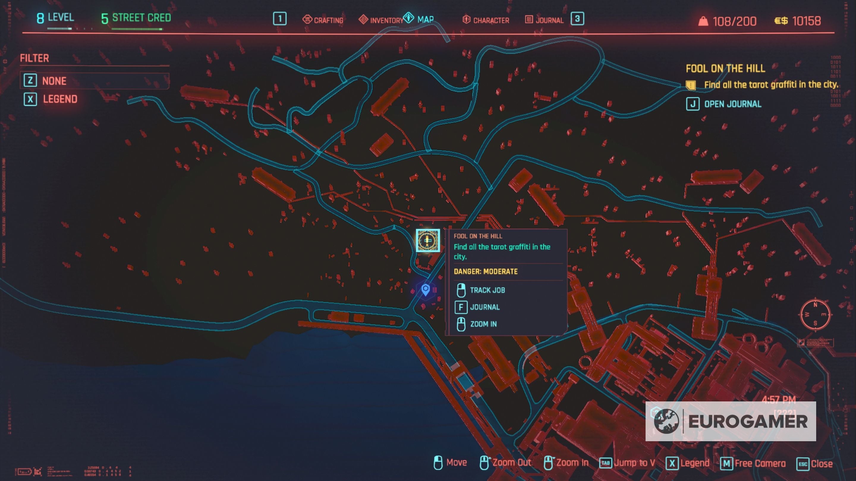 Cyberpunk 2077 Tarot Card locations for Fool on the Hill explained - 84