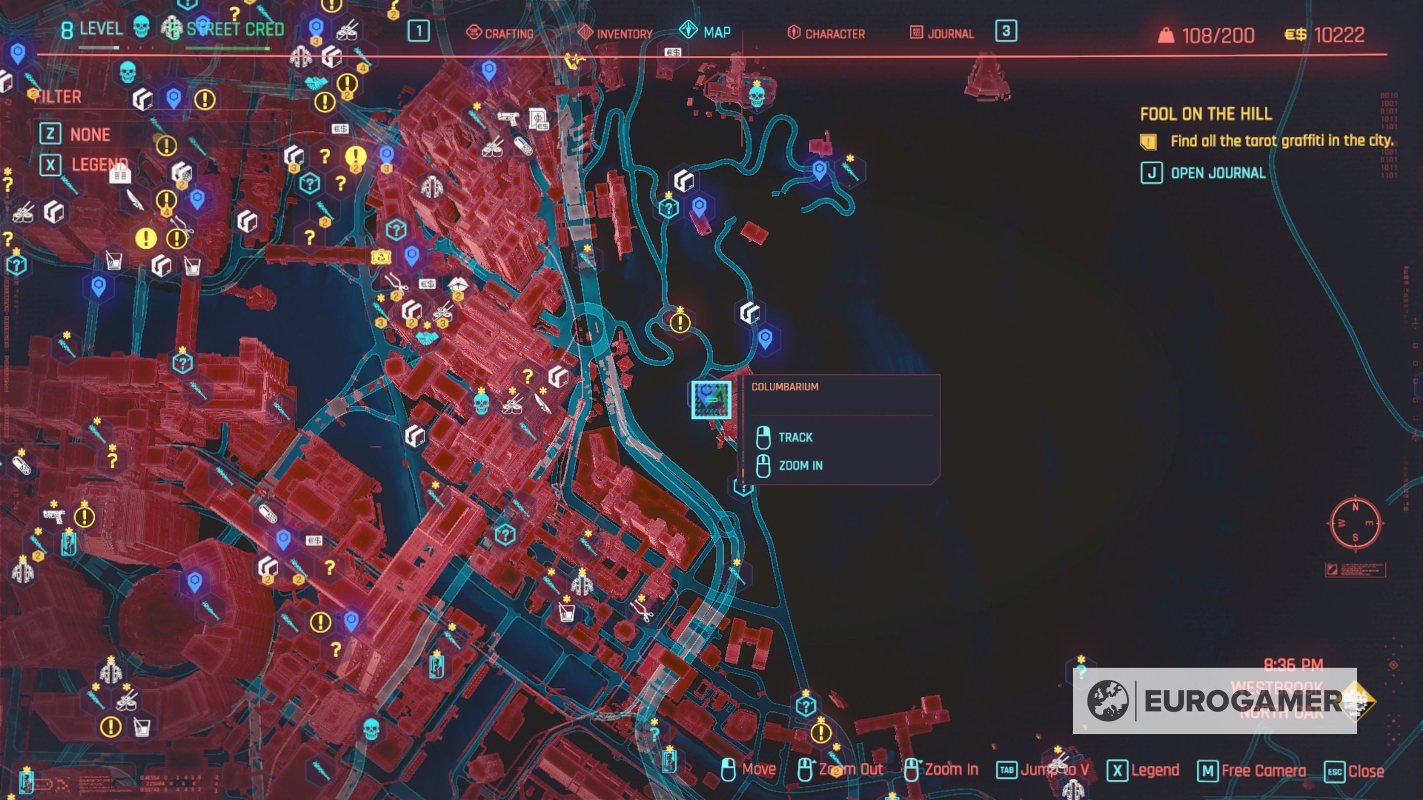 Cyberpunk 2077 Tarot Card locations for Fool on the Hill explained - 89