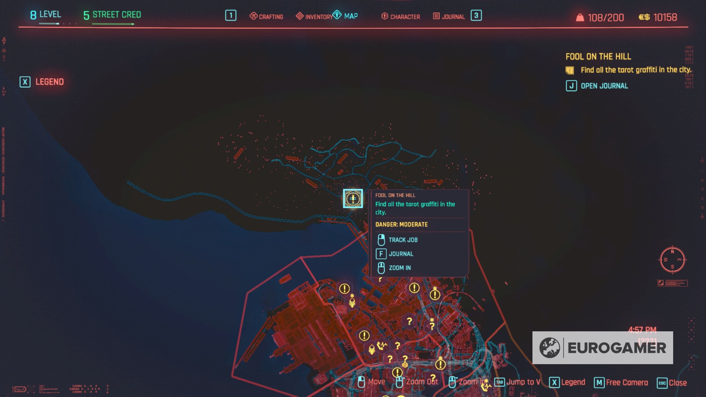 Cyberpunk 2077 Tarot Card locations for Fool on the Hill explained - 70