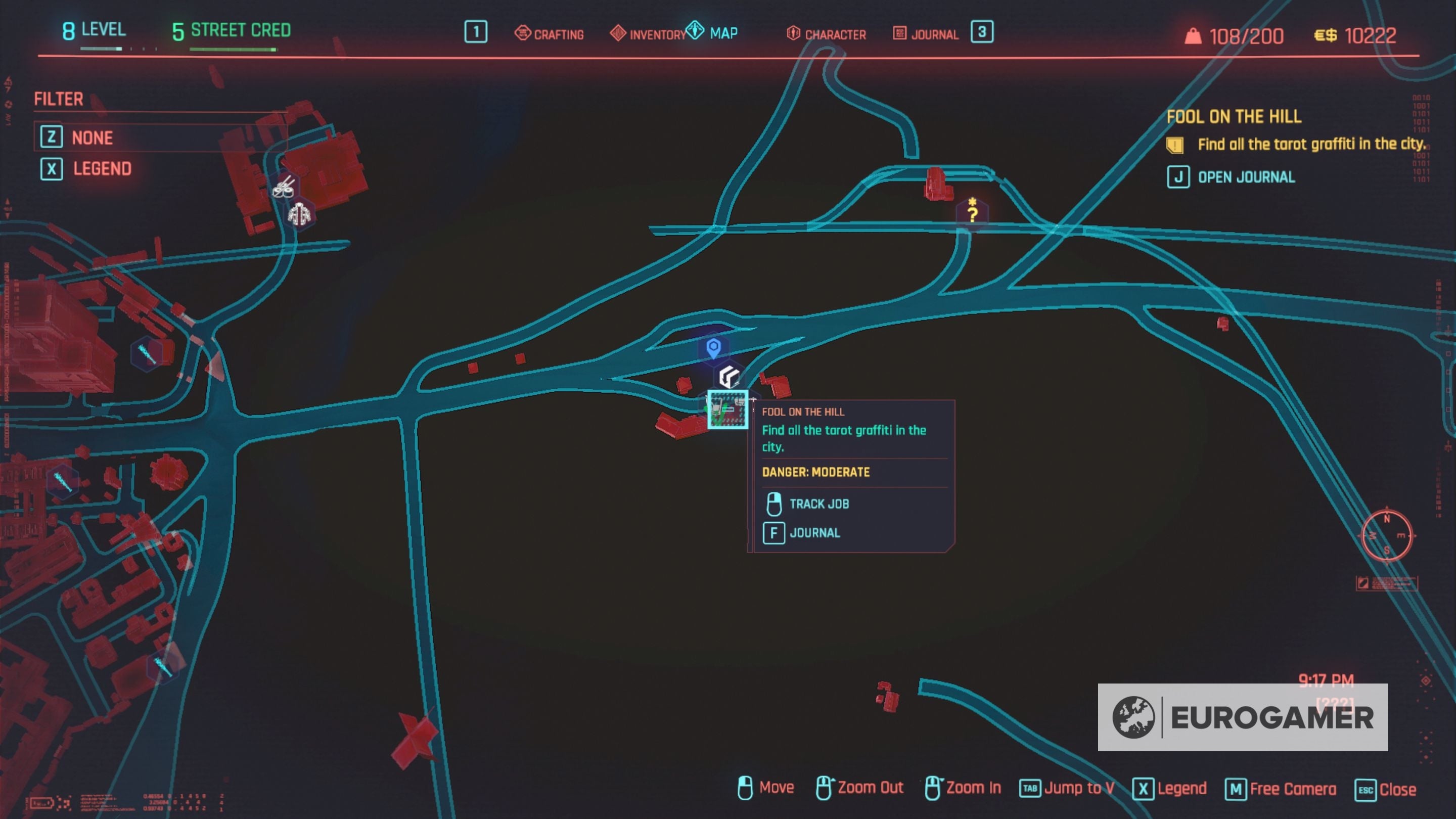 Cyberpunk 2077 Tarot Card locations for Fool on the Hill explained - 59