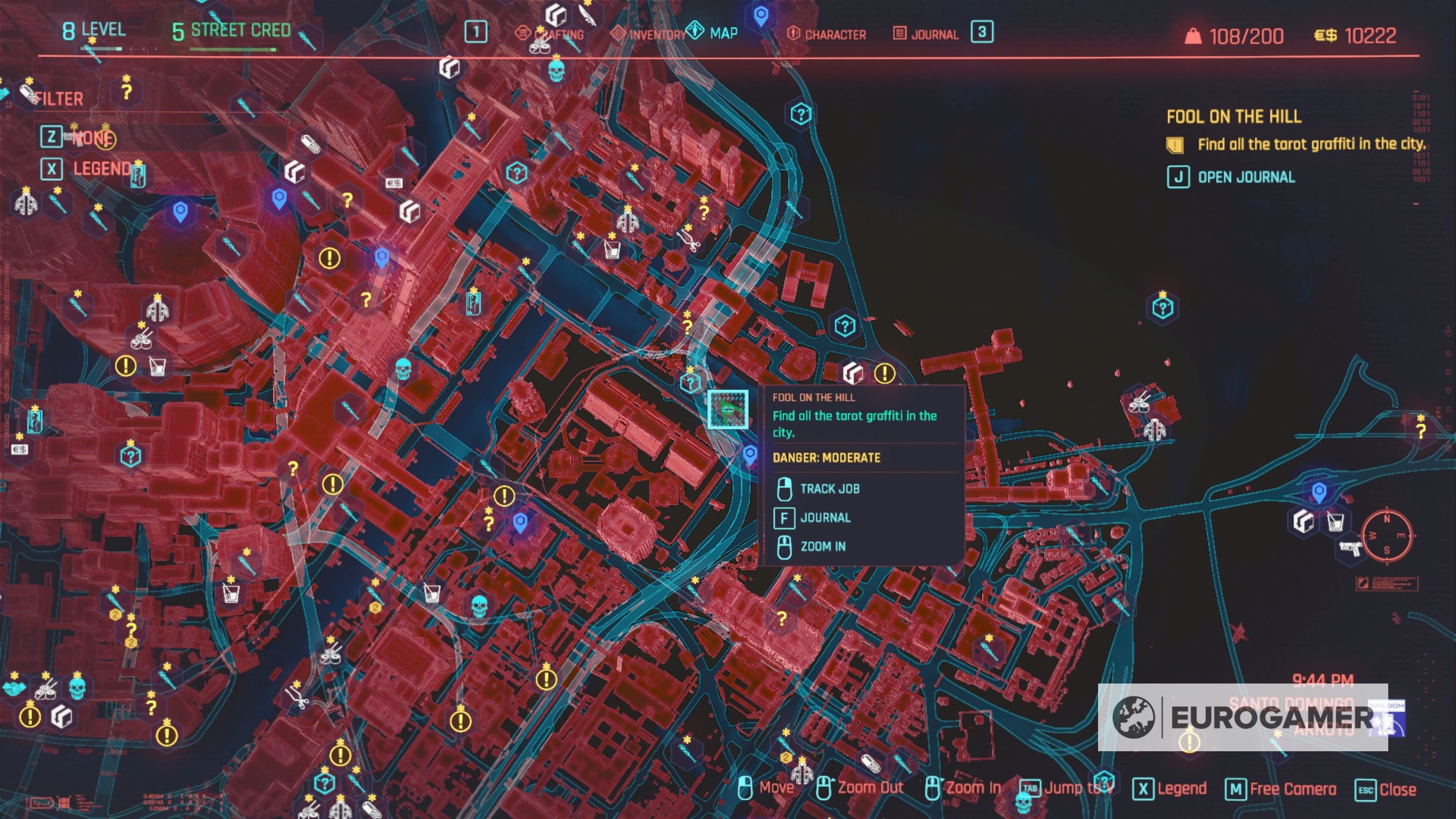 Cyberpunk 2077 Tarot Card locations for Fool on the Hill explained - 62