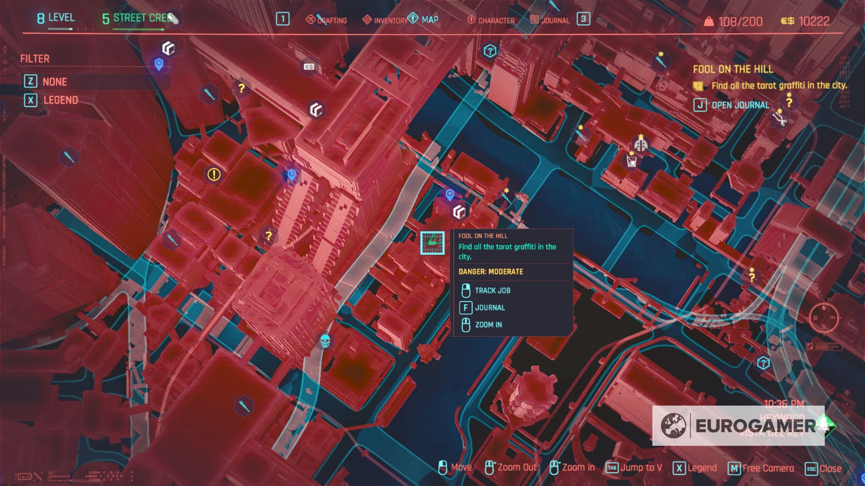 Cyberpunk 2077 Tarot Card locations for Fool on the Hill explained - 90