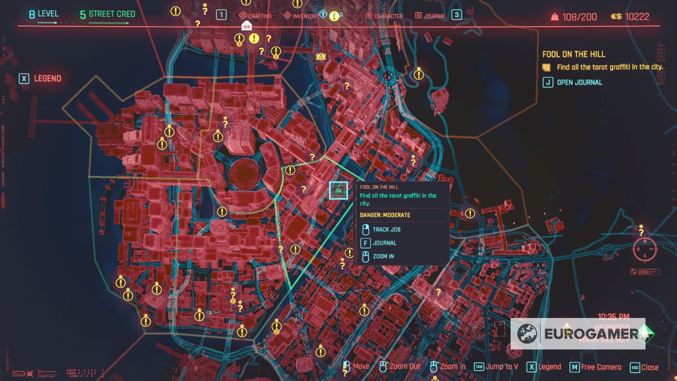 Cyberpunk 2077 Tarot Card locations for Fool on the Hill explained - 44