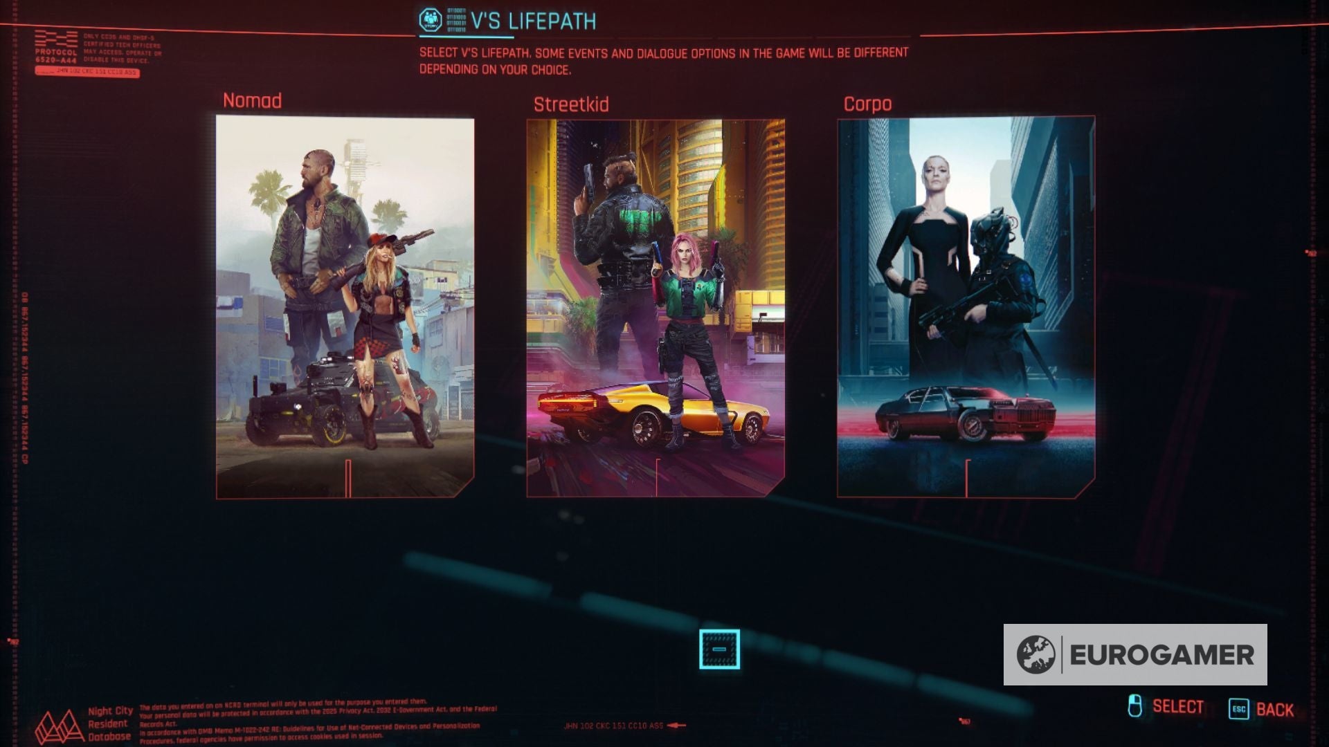 Cyberpunk 2077 Life Paths choice: Which Corpo, Nomad or Street Kid life  path choice is best in Cyberpunk 2077? | Eurogamer.net
