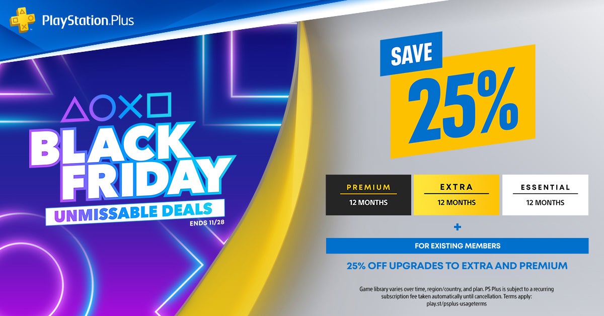 PSA: There's a PlayStation Plus subscription discount for Black Friday | Eurogamer.net