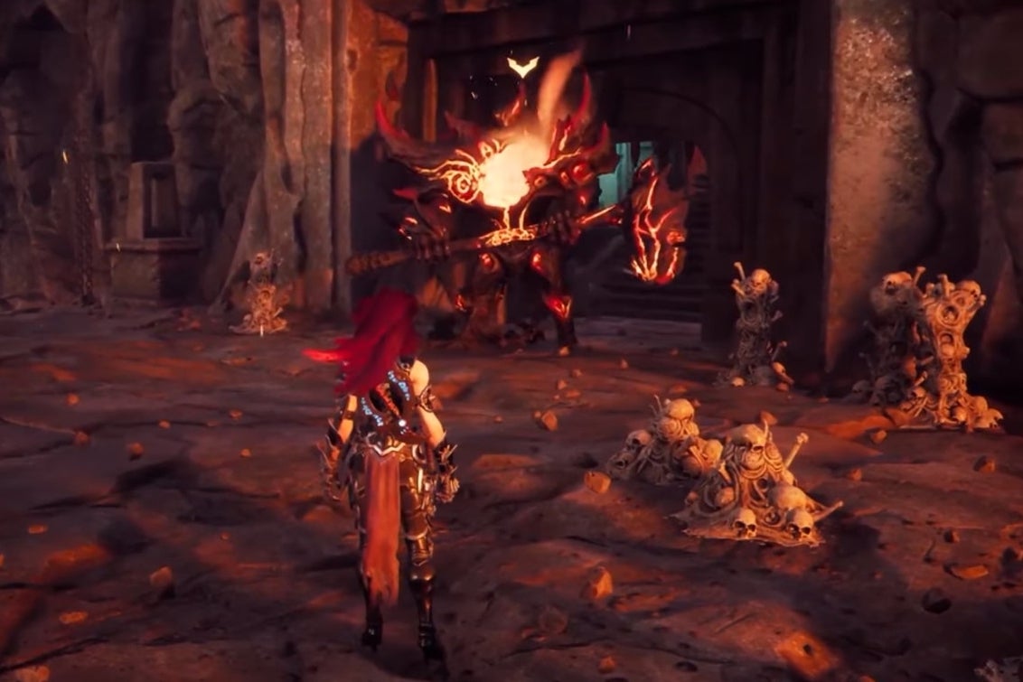 Obrazki dla Darksiders 3 - gameplay prezentuje starcie z potworem