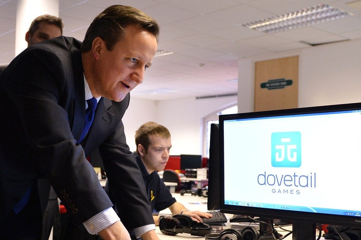 Image for David Cameron has visited the maker of Train Simulator