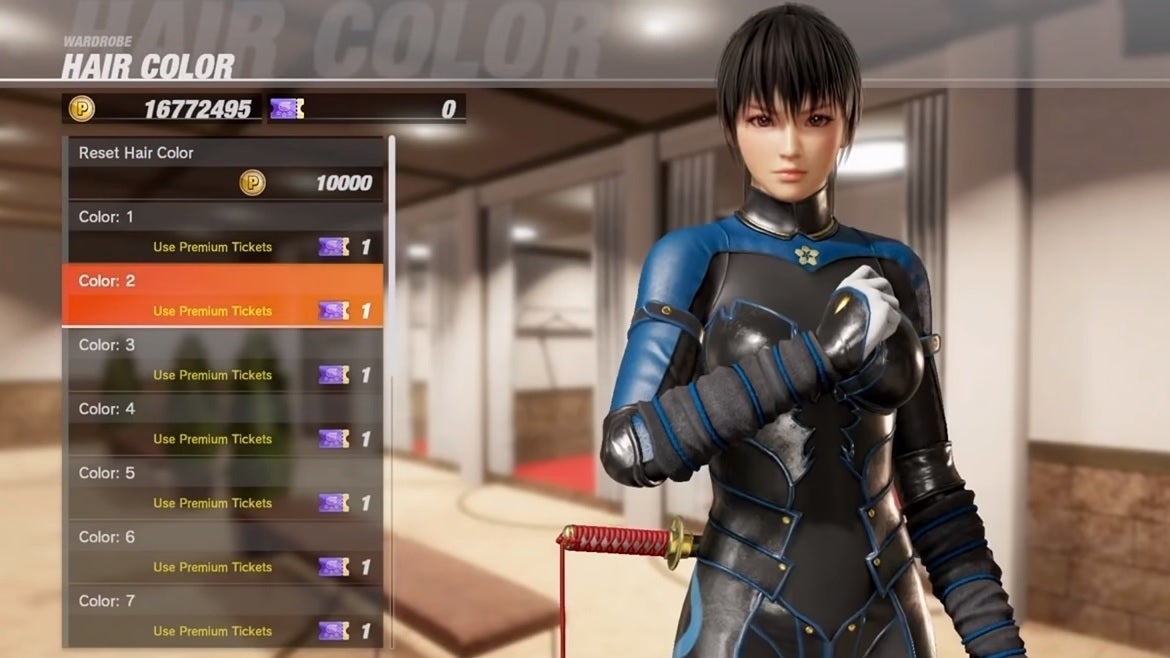 Bilder zu Die frechste Mikrotransaktion? In Dead or Alive 6 müsst ihr Zahlen, wenn ihr die Haarfarbe ändern wollt
