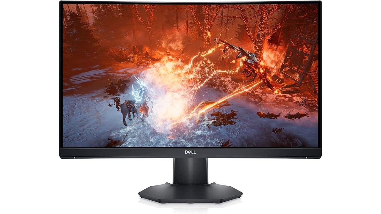 curved 24-inch Dell gaming monitor 