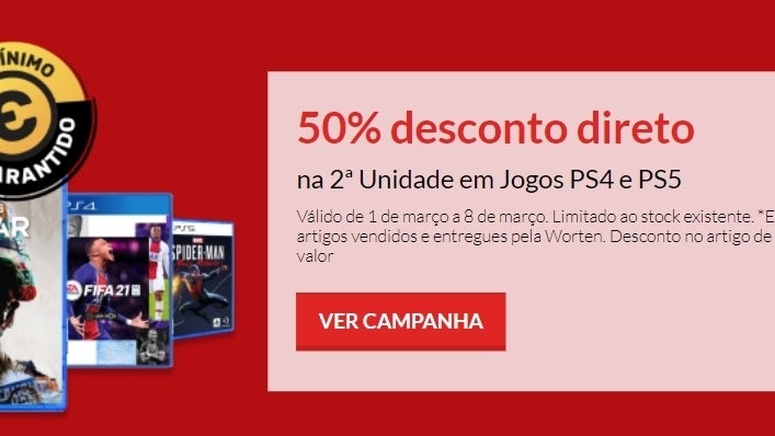 Imagem para Descontos em jogos PlayStation 5 e PlayStation 4 na Worten
