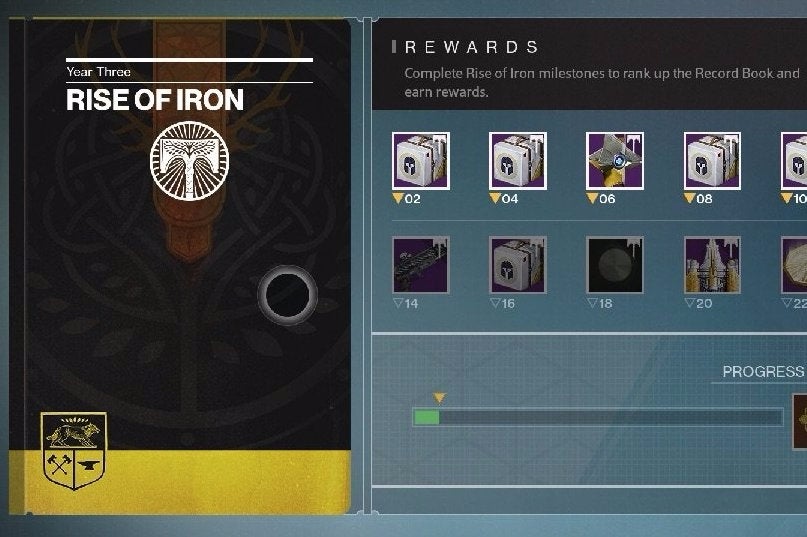 Image for Destiny: Rise of Iron Record Book - Rewards and how to complete A Life Exotic, Hard as Iron and other milestones