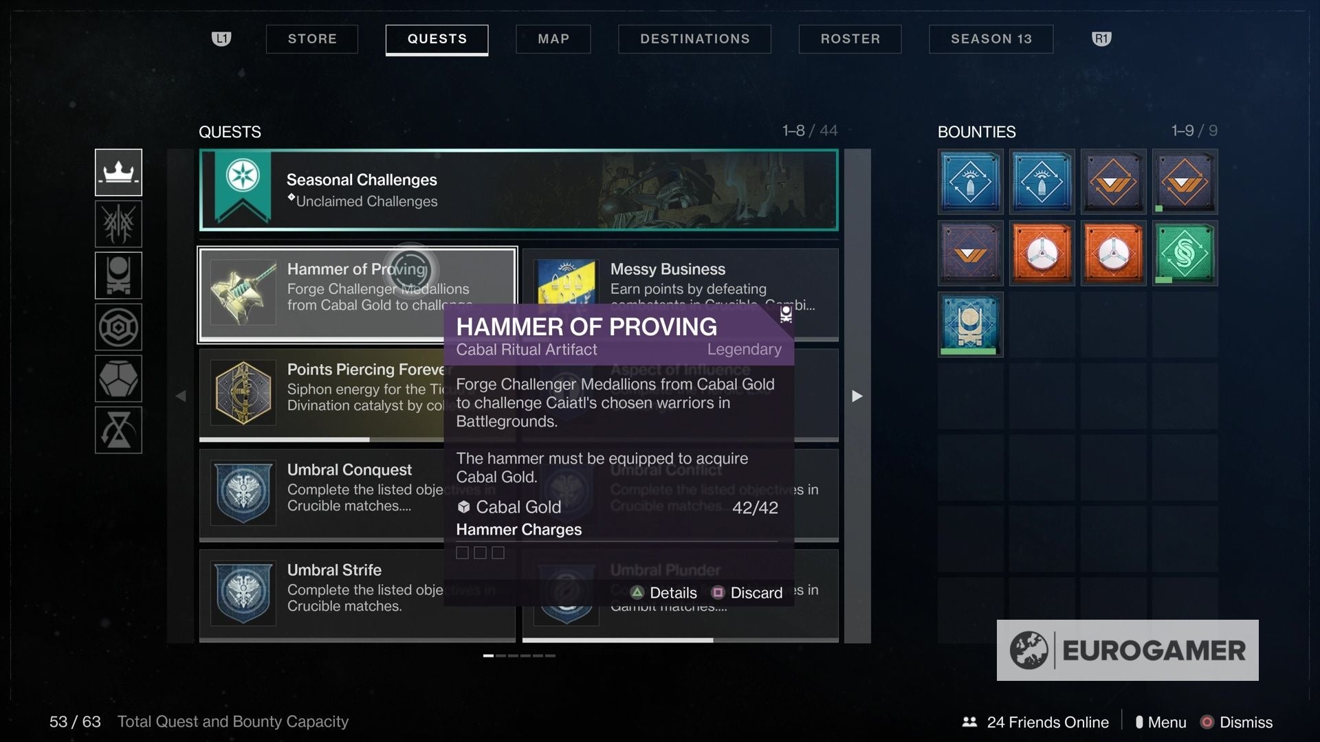 Destiny 2 Hammer of Proving explained  Hammer charges  Tribute Chests and how to equip the Hammer explained - 6
