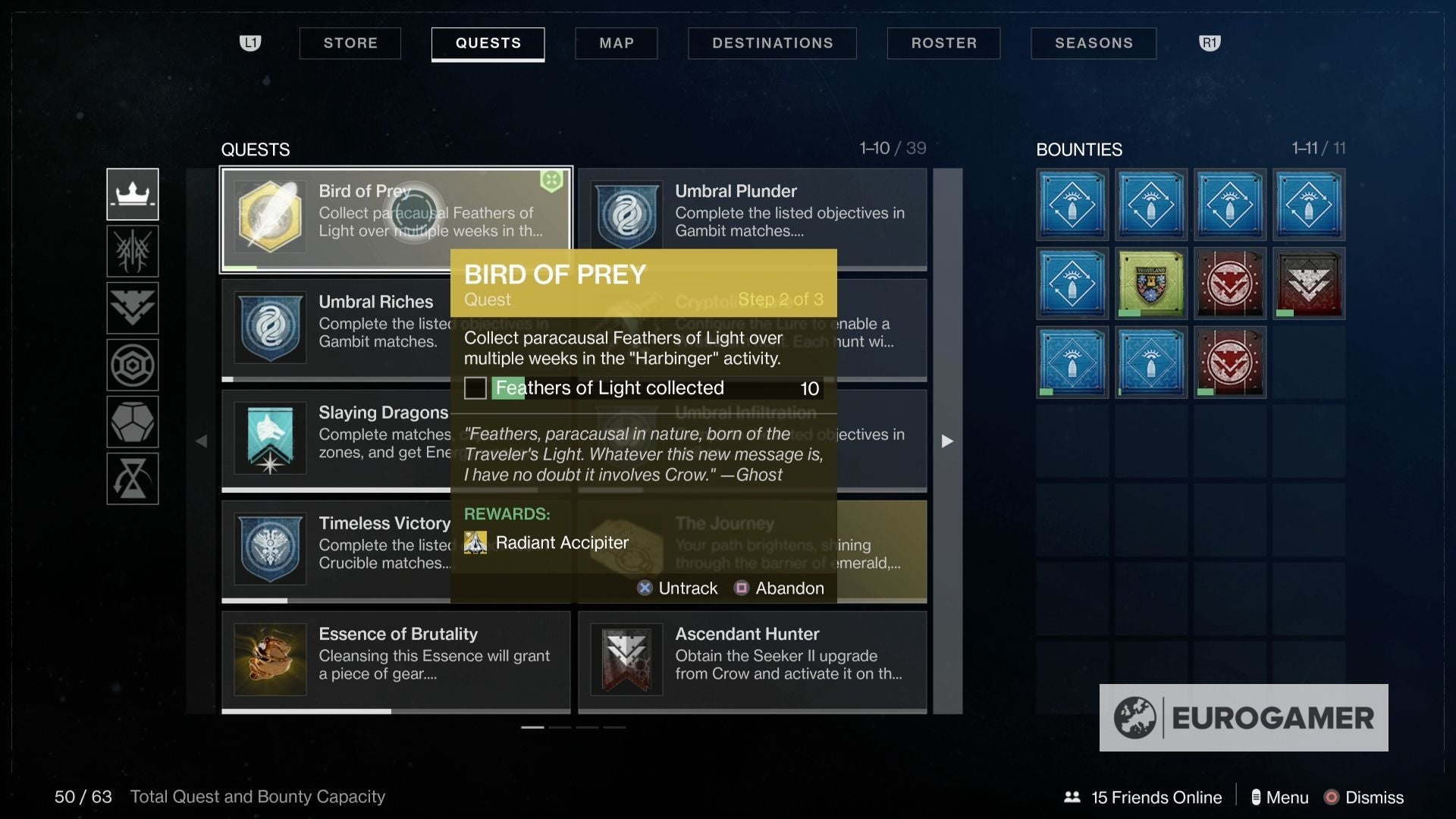 Destiny 2 Harbinger mission explained  All feather locations and how to start the Bird of Prey quest explained - 62