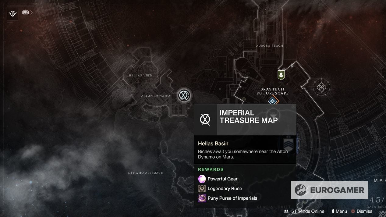 D2 Imperial Treasure Map Destiny 2 Imperial Treasure Map Locations: Endless Gate, Diaviks Mine And  Chamber Of Sky Locations And More Explained | Eurogamer.net