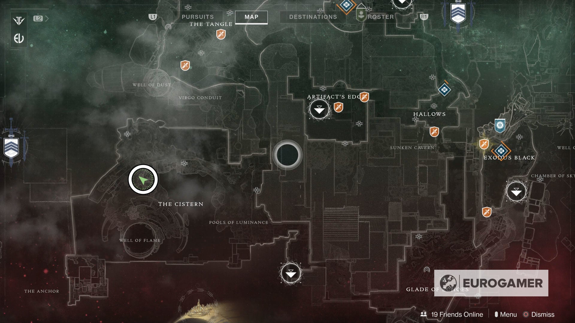 Destiny 2 Nessus Map Destiny 2 - The Conflux, The Carrion Pit, The Rift Locations In The  Cistern, Glade Of Echoes, Exodus Black | Eurogamer.net