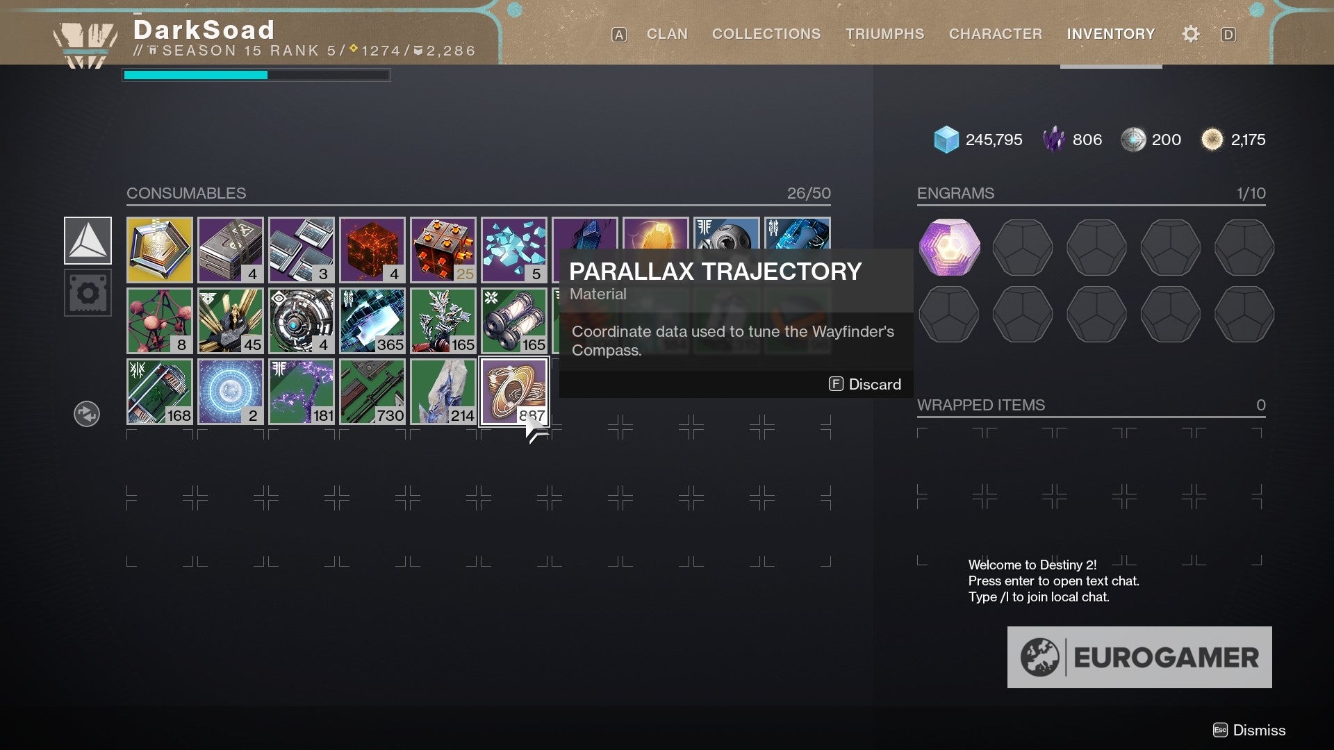 Destiny 2 Parallax Trajectory sources and best farm method explained - 19