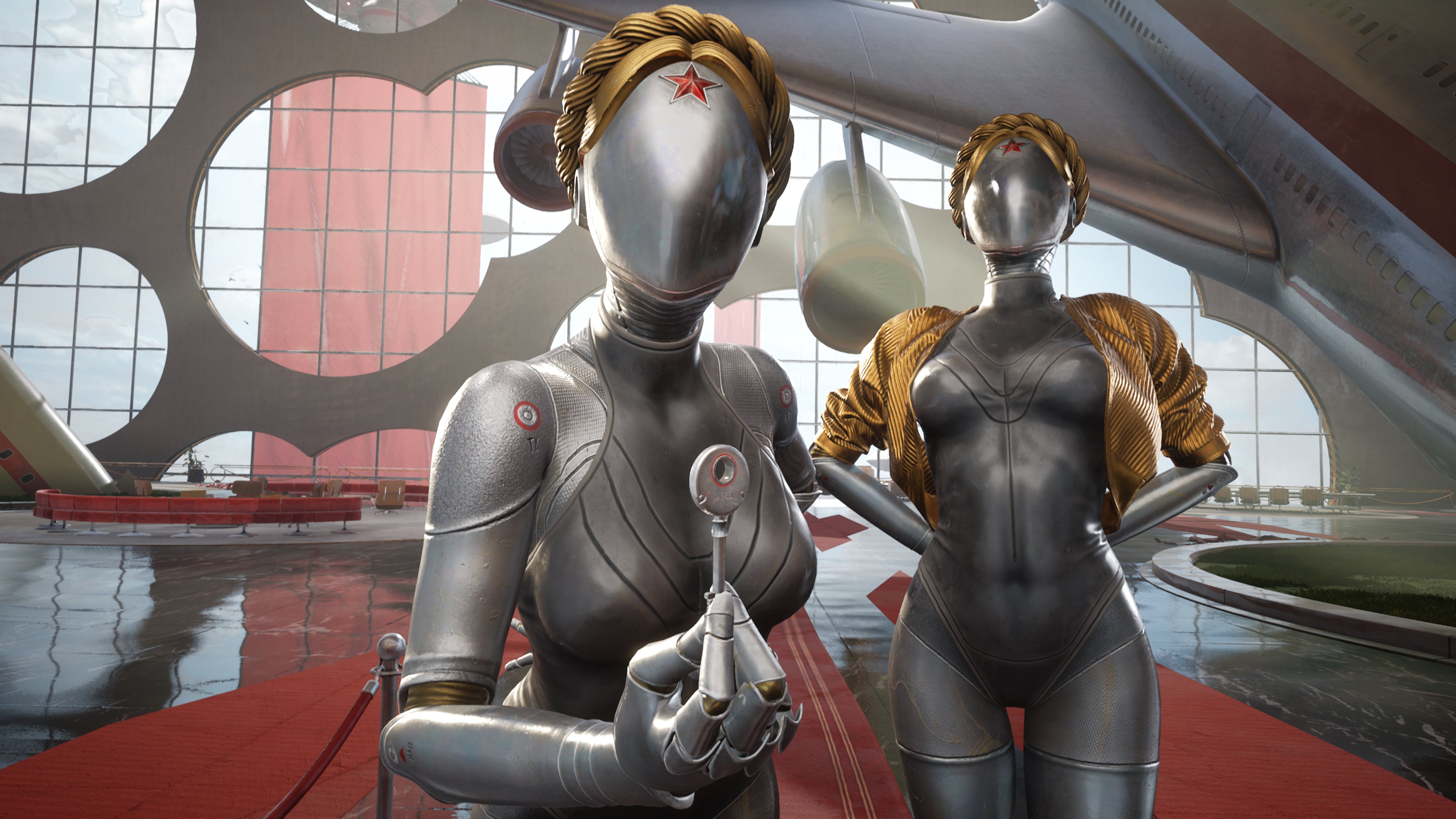 Female robots in Atomic Heart with key