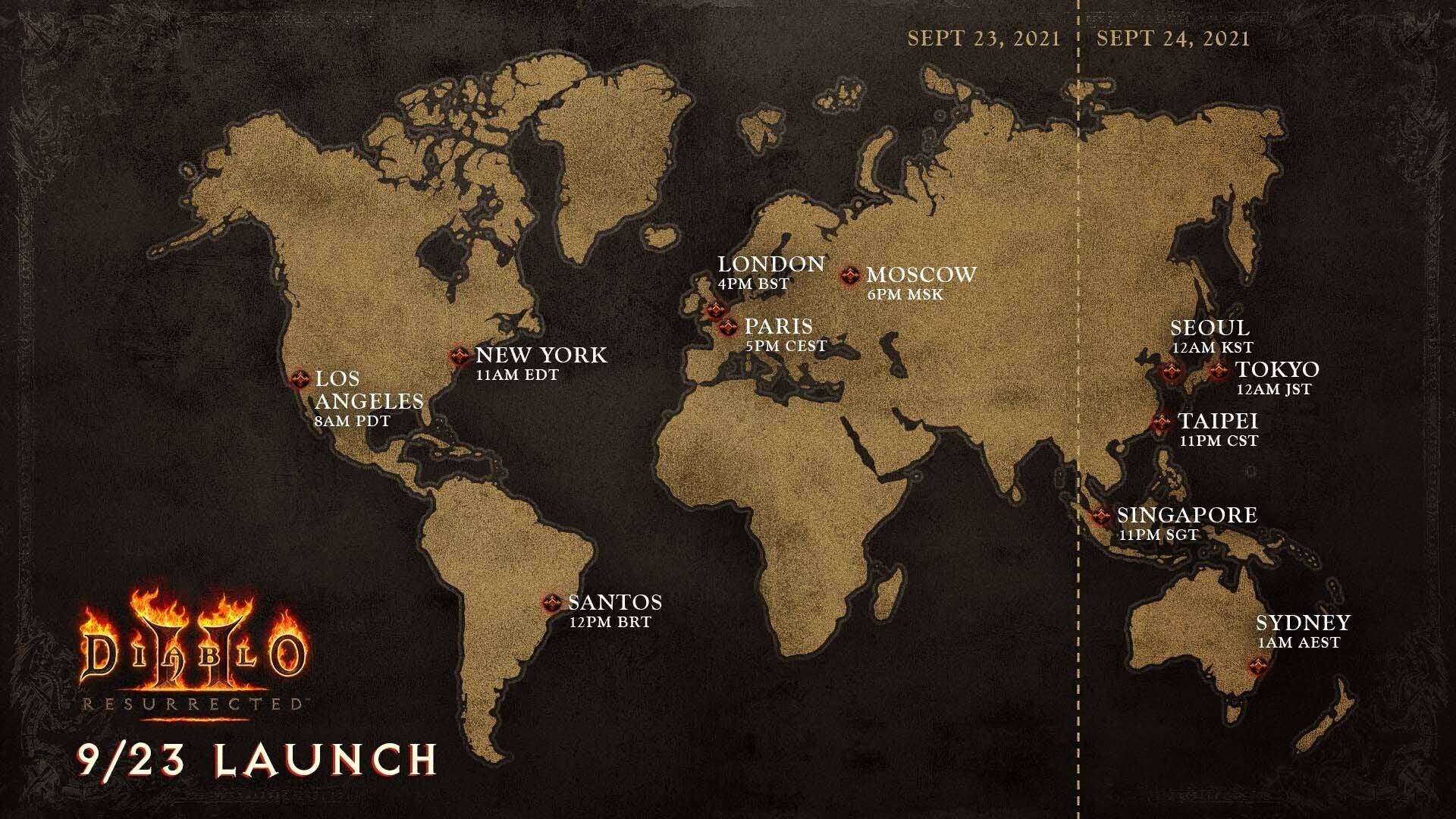 Diablo 2 Resurrected release time in UK BST CEST EDT and PDT explained - 80