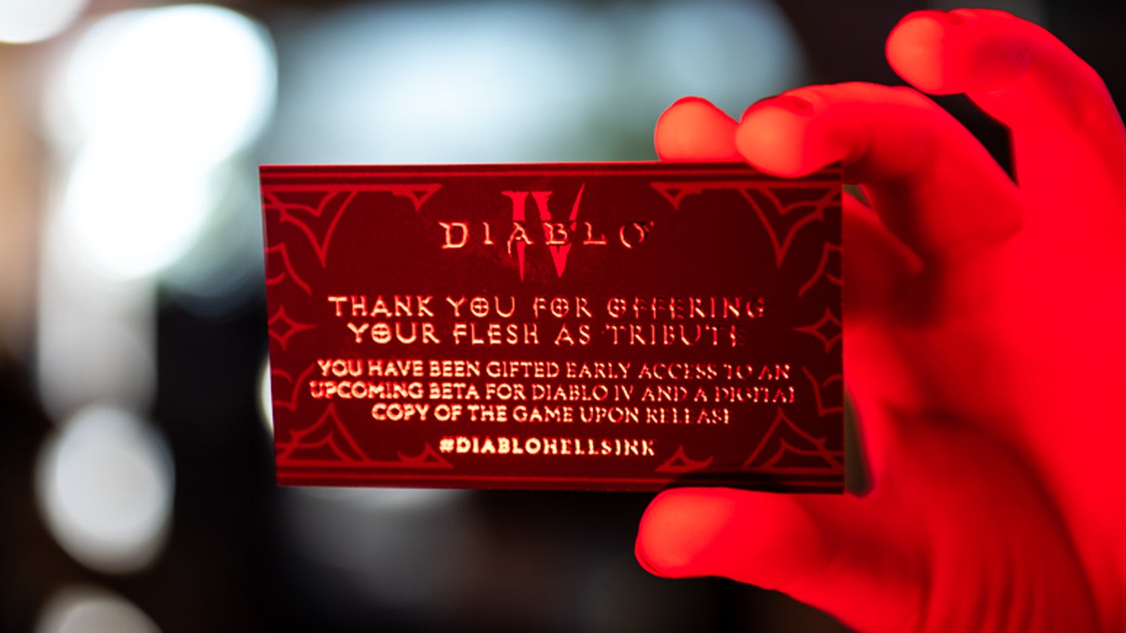 Blizzard's beta access card for Diablo 4 tattoo owners.