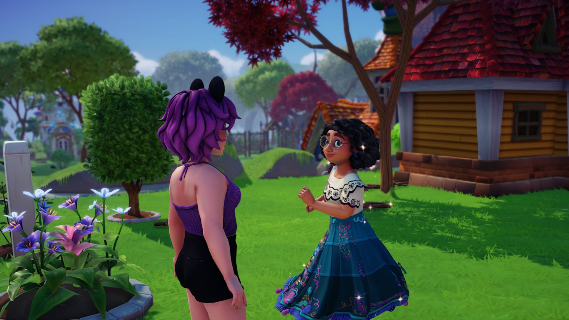 Disney Dreamlight Valley, a character talks to Mirabel