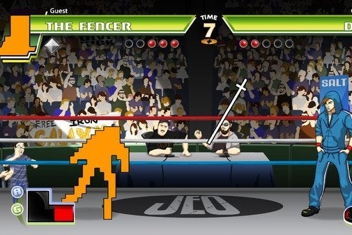 Image for Divekick's final character is The Fencer from Nidhogg