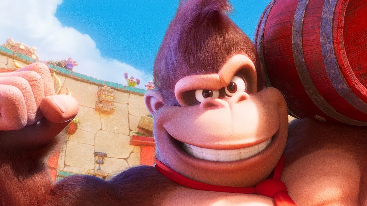 Donkey Kong-rapper kan niet ontsnappen aan zijn genialiteit, die blijkt te zijn opgenomen in de Super Mario Bros.-film
