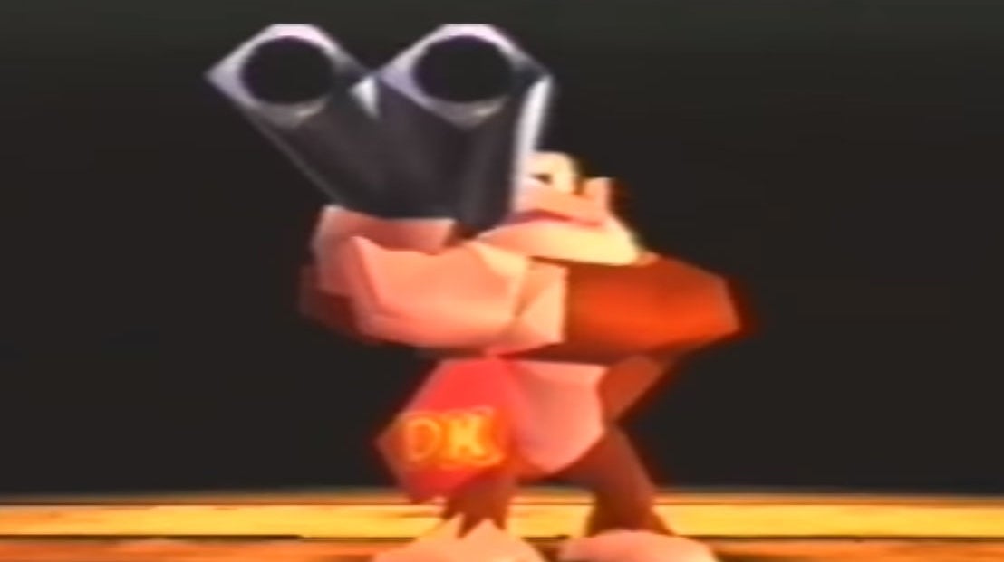 Immagine di Donkey Kong 64: in origine si imbracciava un fucile che sconvolse Nintendo e Miyamoto
