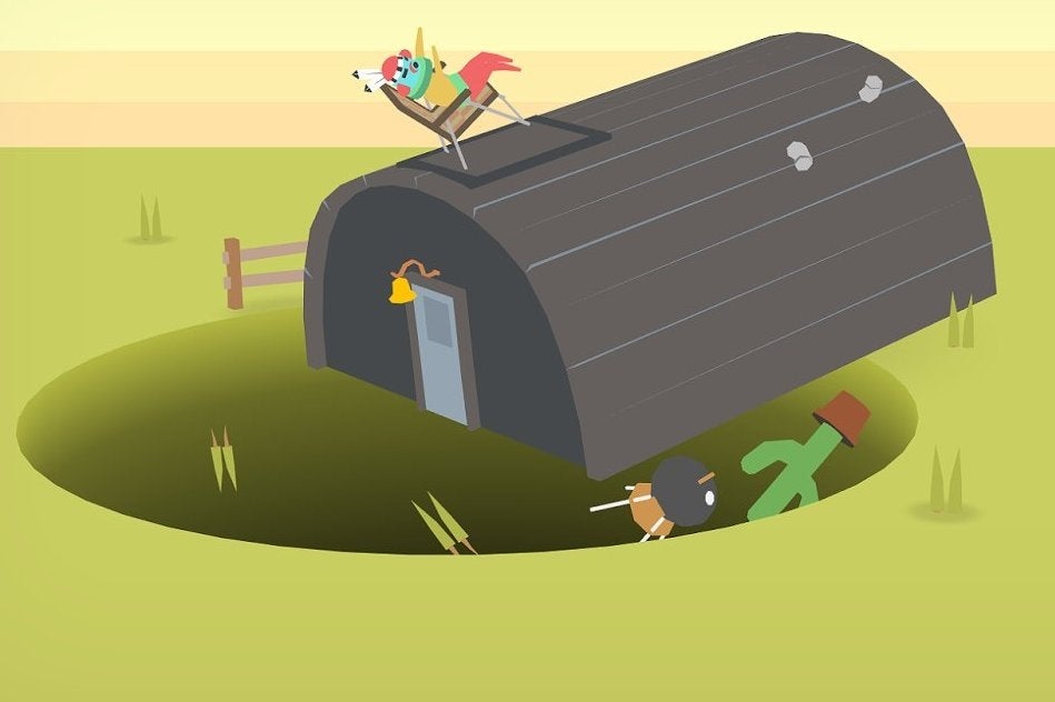 Image for Donut County resembles Katamari Damacy with a bottomless pit
