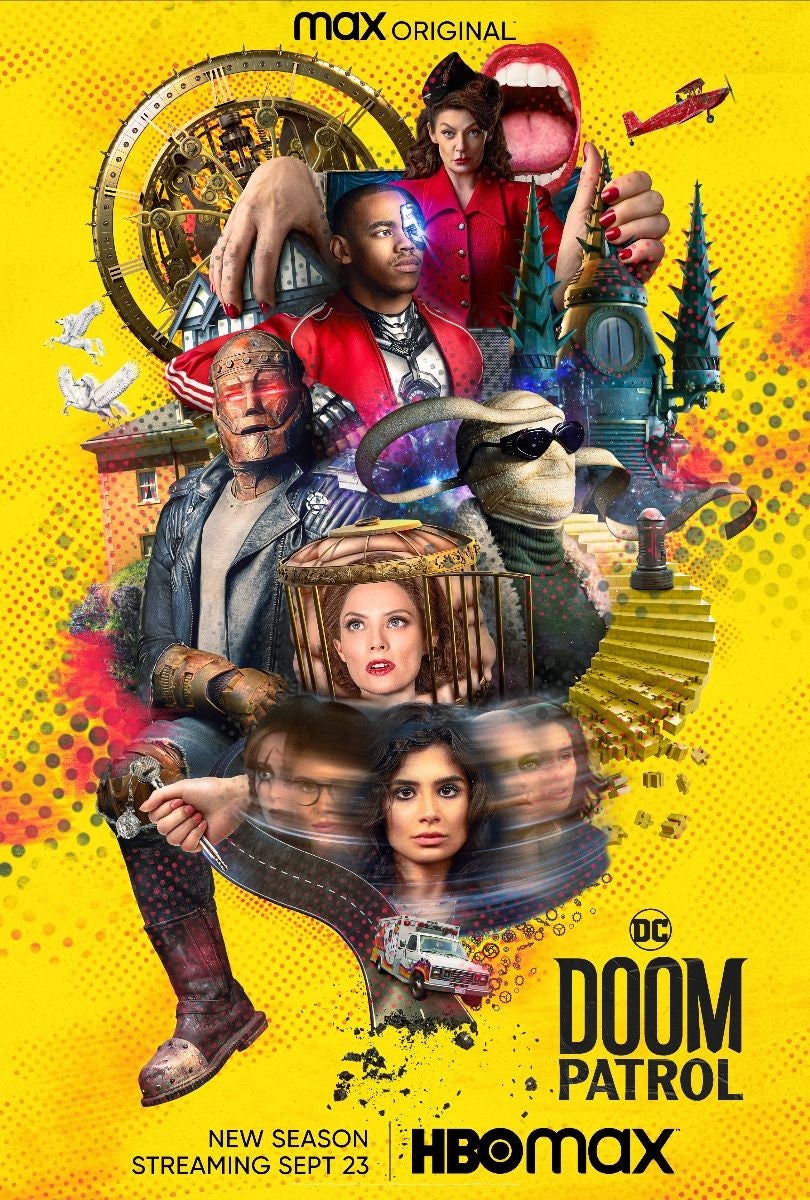 Poster for new season of The Doom Patrol featuring the cast
