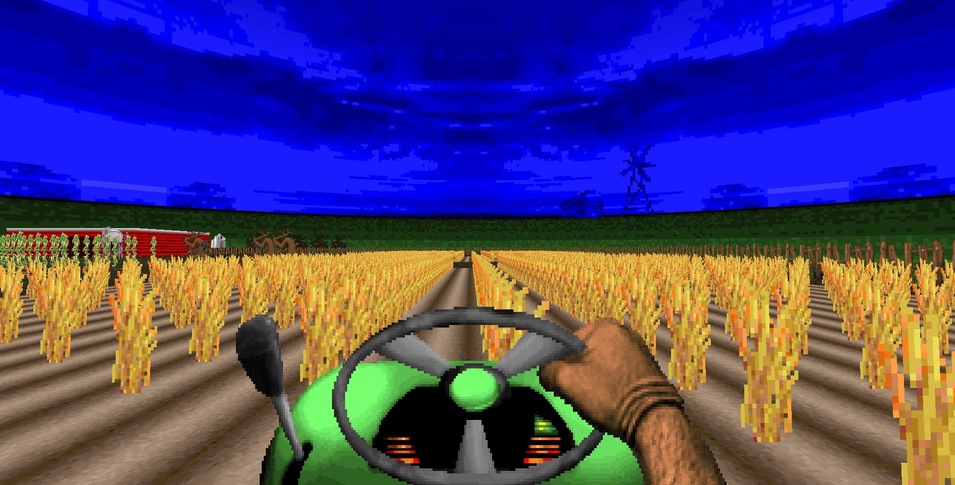 Doom playable on a tractor