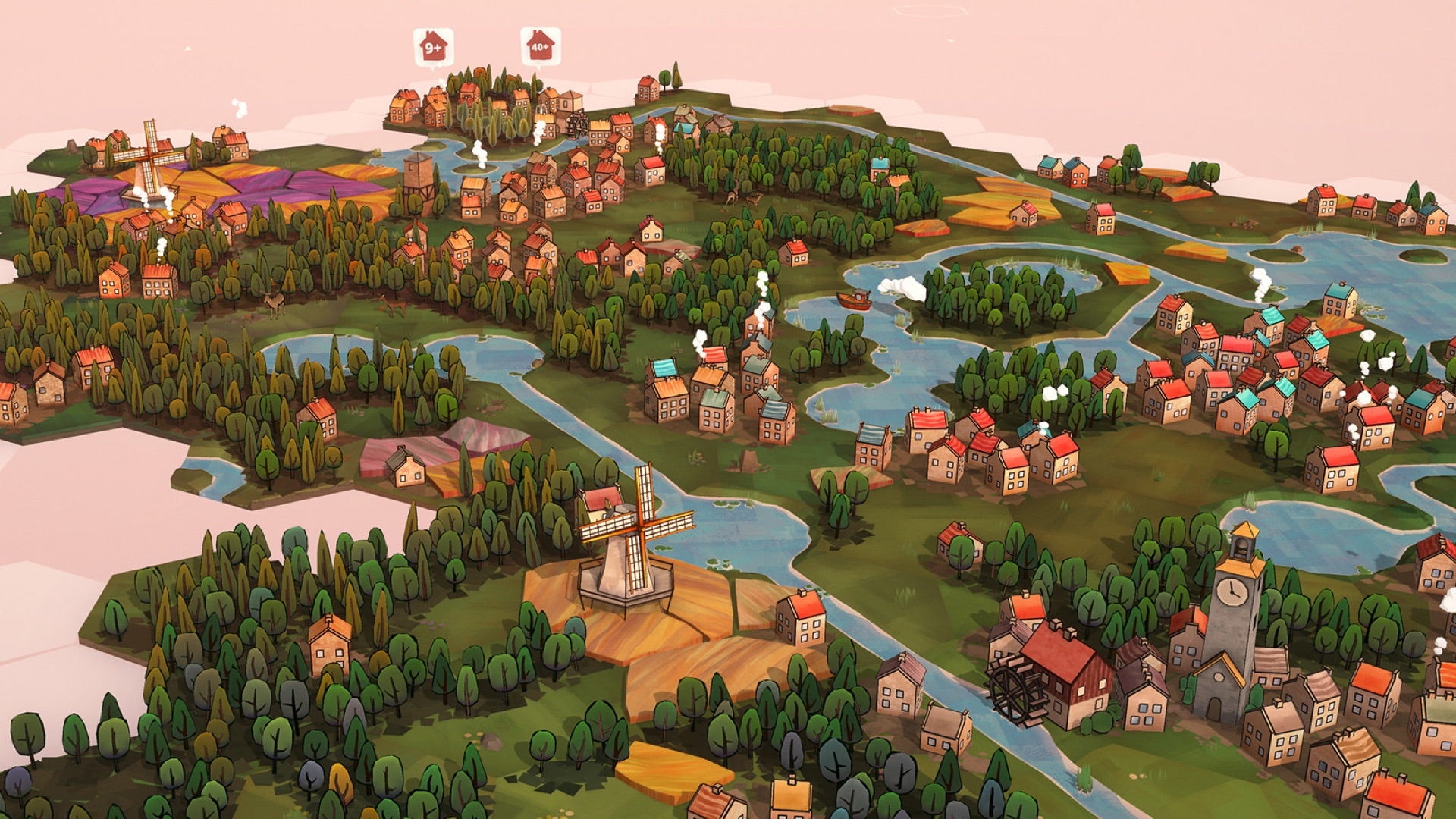 Image for Dorfromantik gets Japan-inspired Sakura biome and controller support on PC