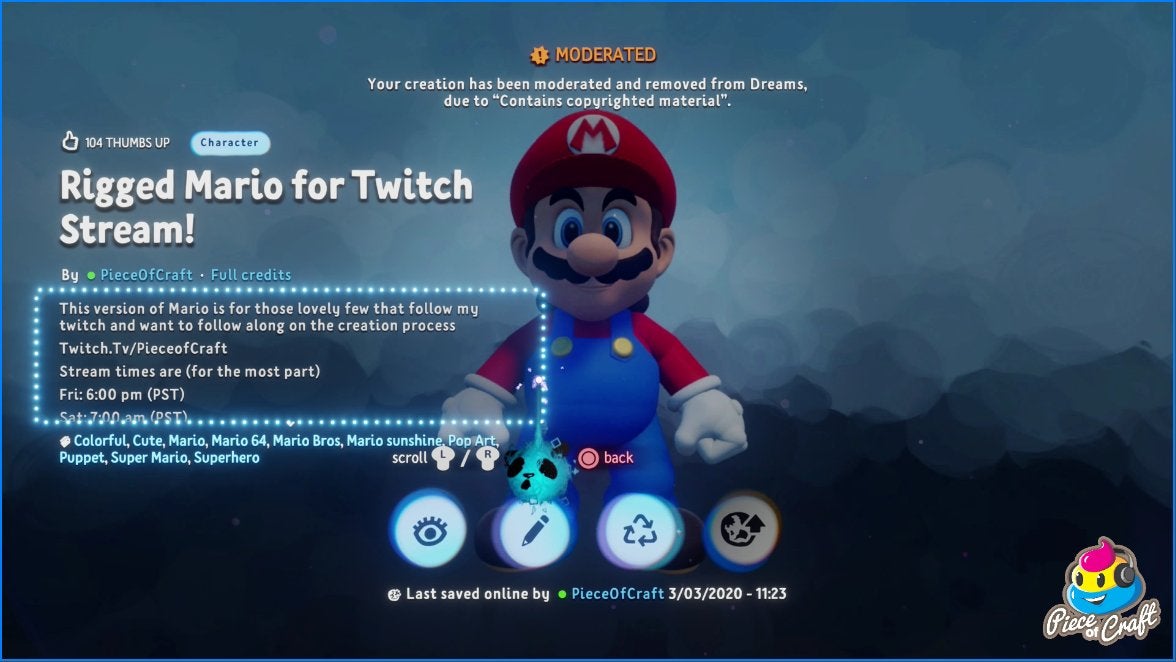 Nintendo presses Sony to remove Mario creations from Dreams |  GamesIndustry.biz