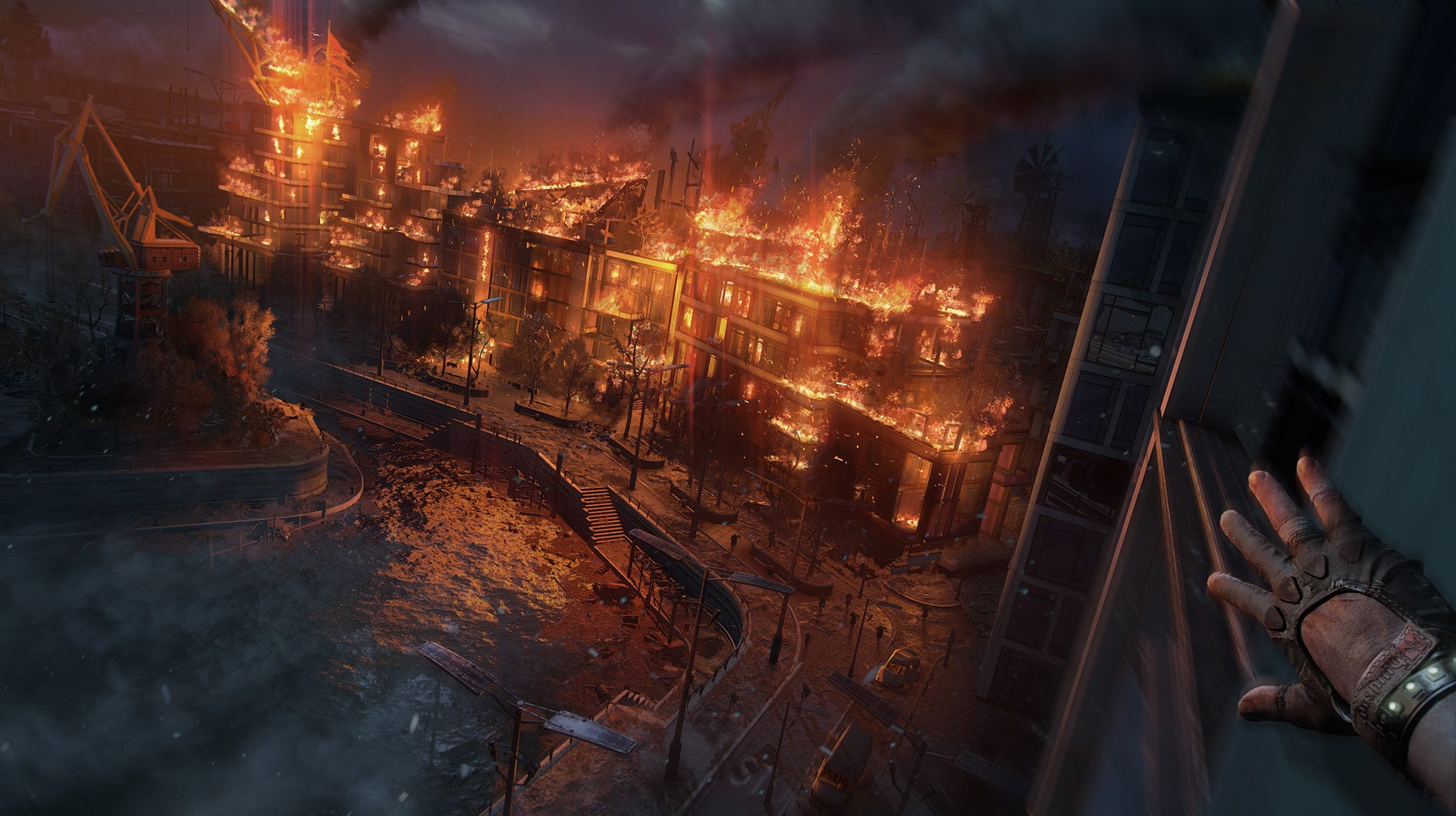 Immagine di Dying Light 2 in un video che mostra un downgrade rispetto alla visione originale di Techland