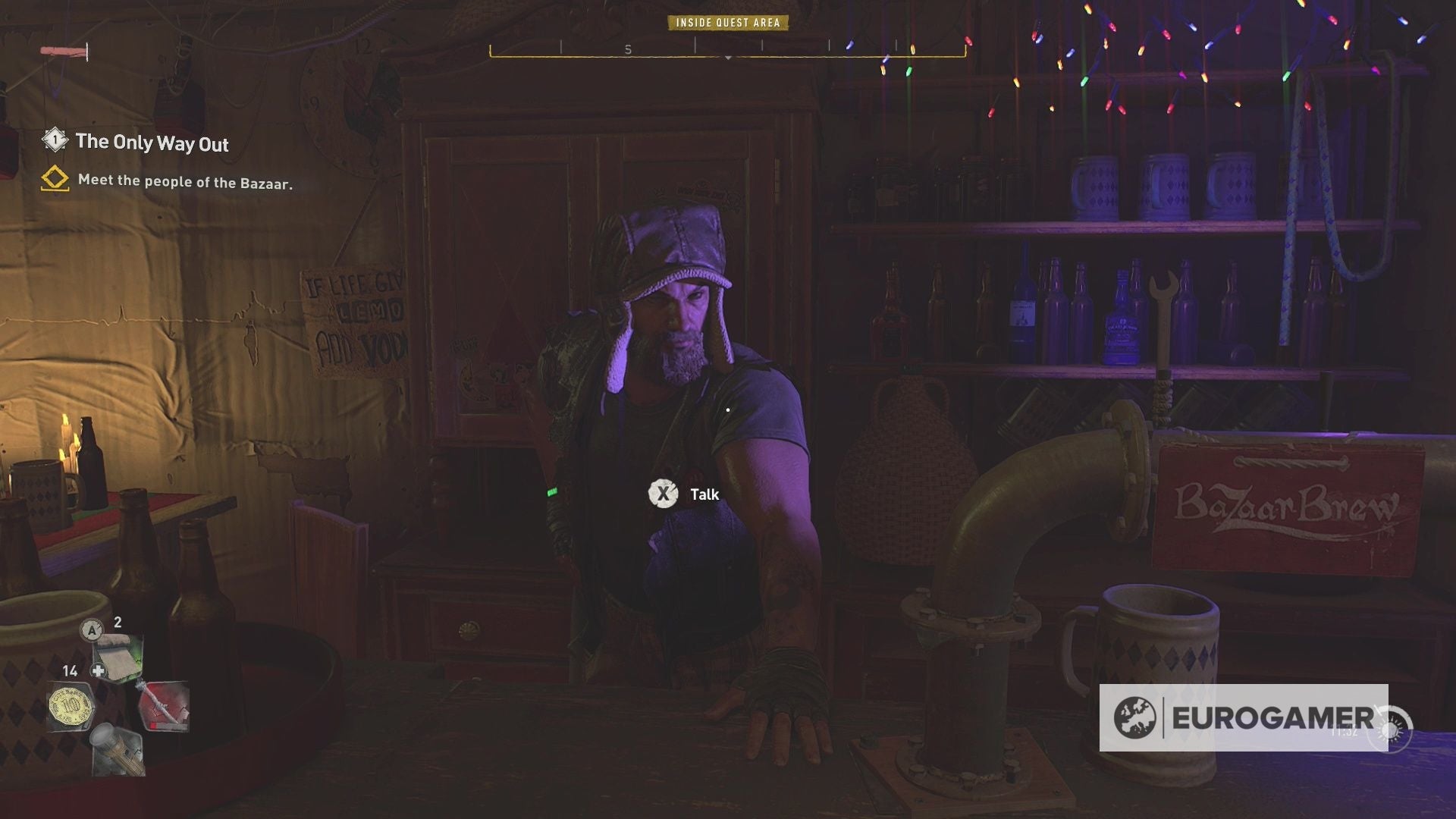 How to complete The Only Way Out s  meet the people of the Bazaar  objective in Dying Light 2 - 94