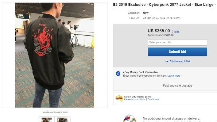 Bilder zu E3 2019 - Cyberpunk 2077: CD Projekt warnt davor, über 400 Dollar für E3-Jacken zum Spiel auf eBay auszugeben