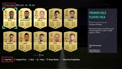Image for EA now lets you see what's in FIFA loot boxes before you buy them
