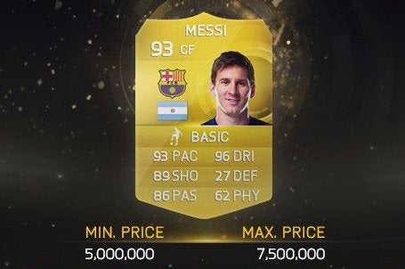 Image for EA just added price ranges to the FIFA Ultimate Team transfer market