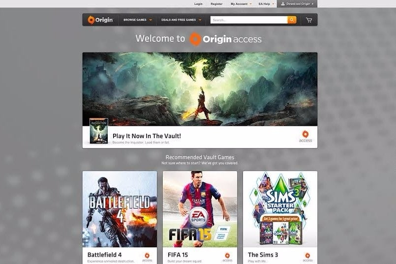 Image for EA launches Origin Access for PC