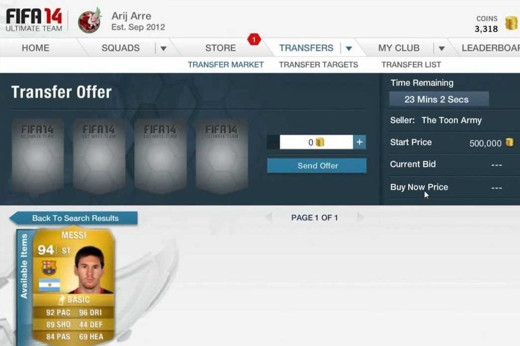 Image for EA removes trade offers from FIFA 15 Ultimate Team