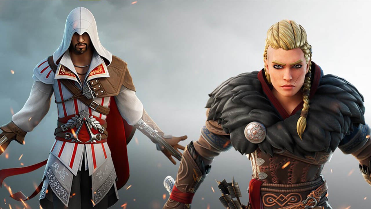 Afbeeldingen van Ezio en Eivor binnenkort speelbaar in Fortnite