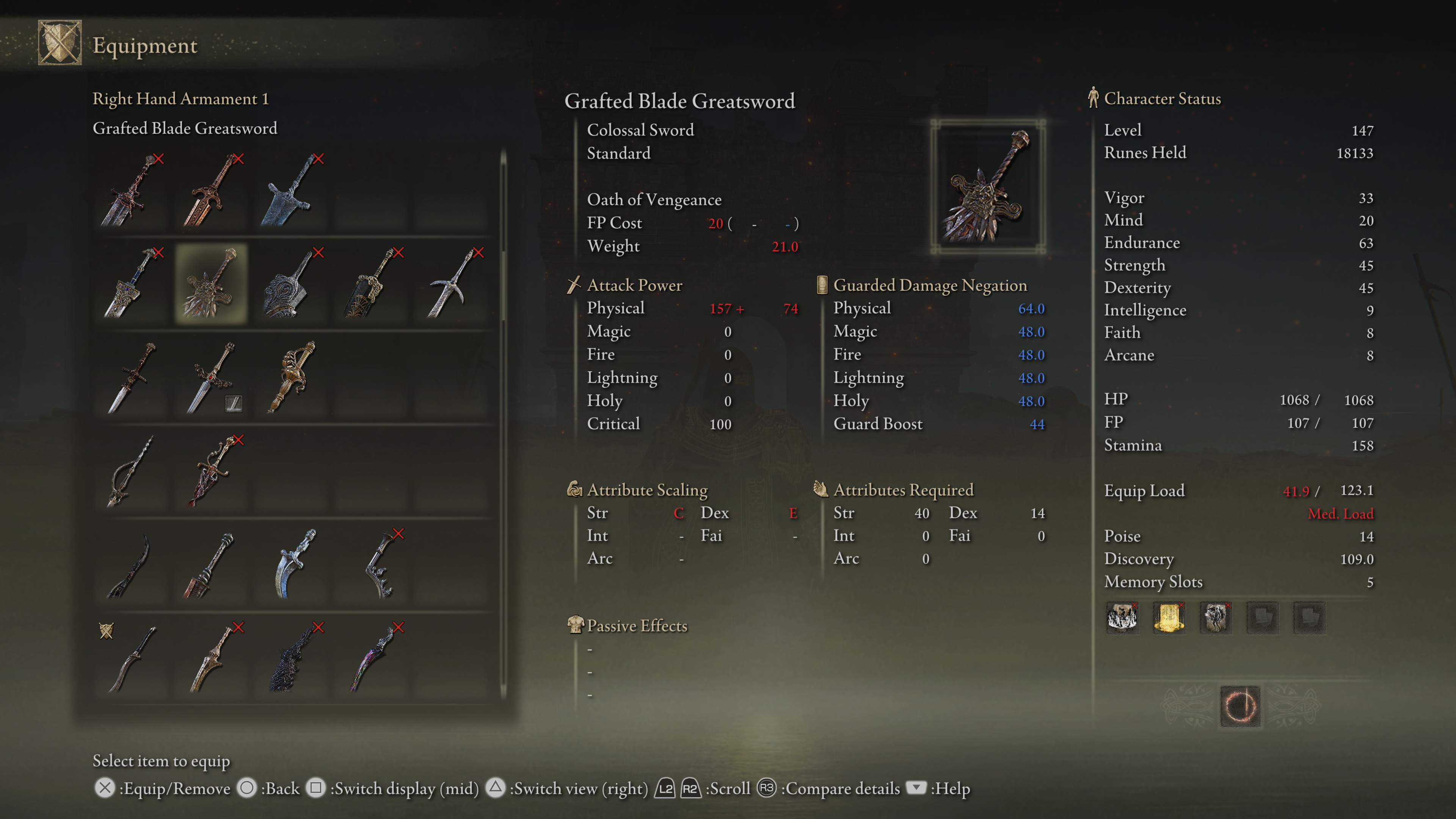 Elden Ring Grafted Blade Greatsword location - 82