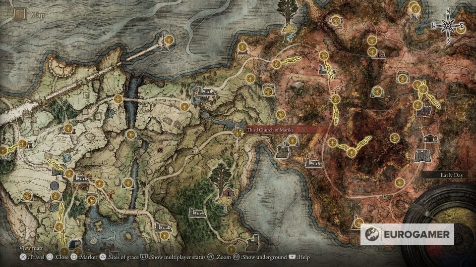 Elden Ring Third Church of Marika location to get the Flask of Wondrous Physick - 59