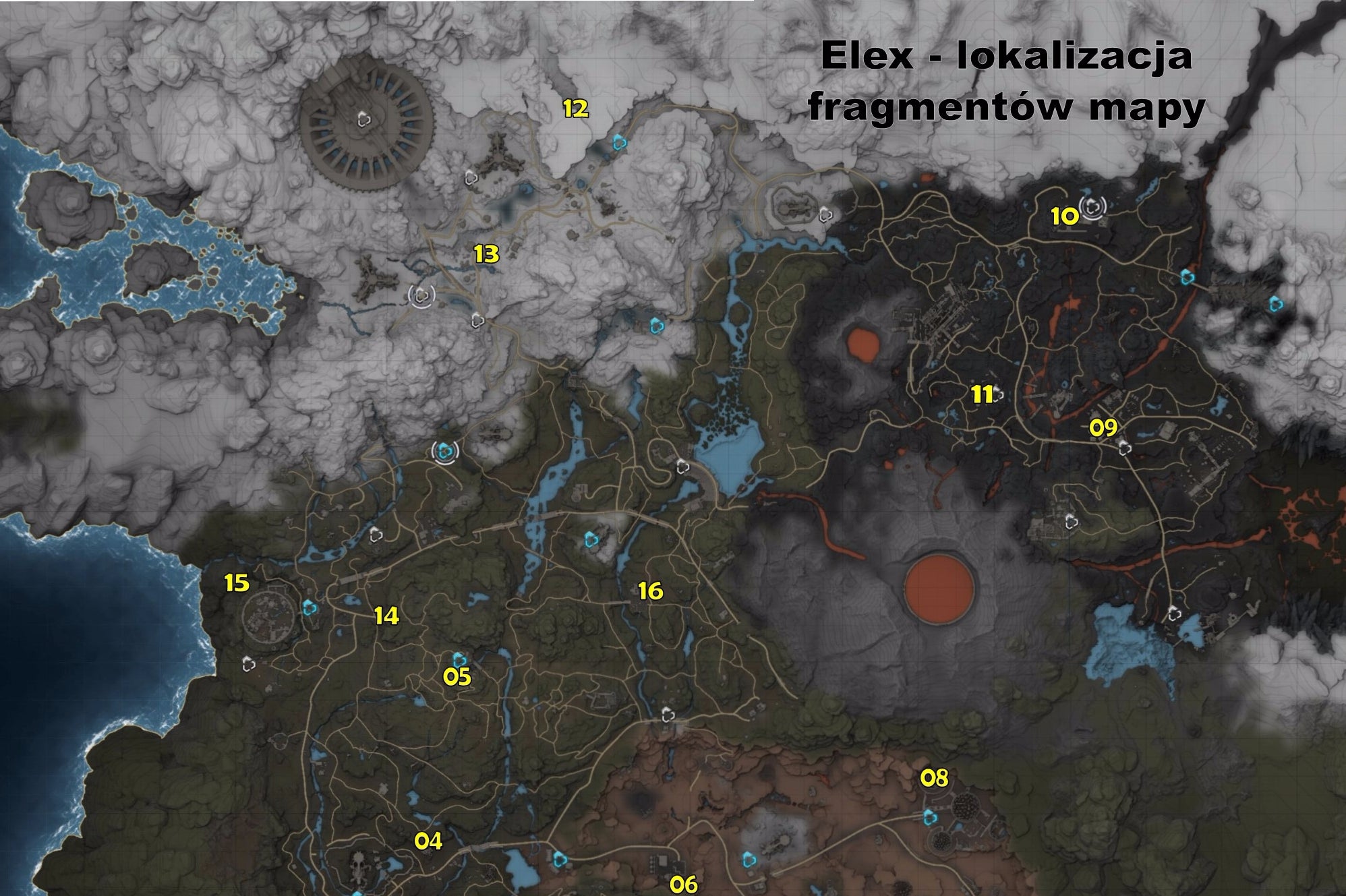 Obrazki dla Elex - fragmenty mapy: wszystkie części