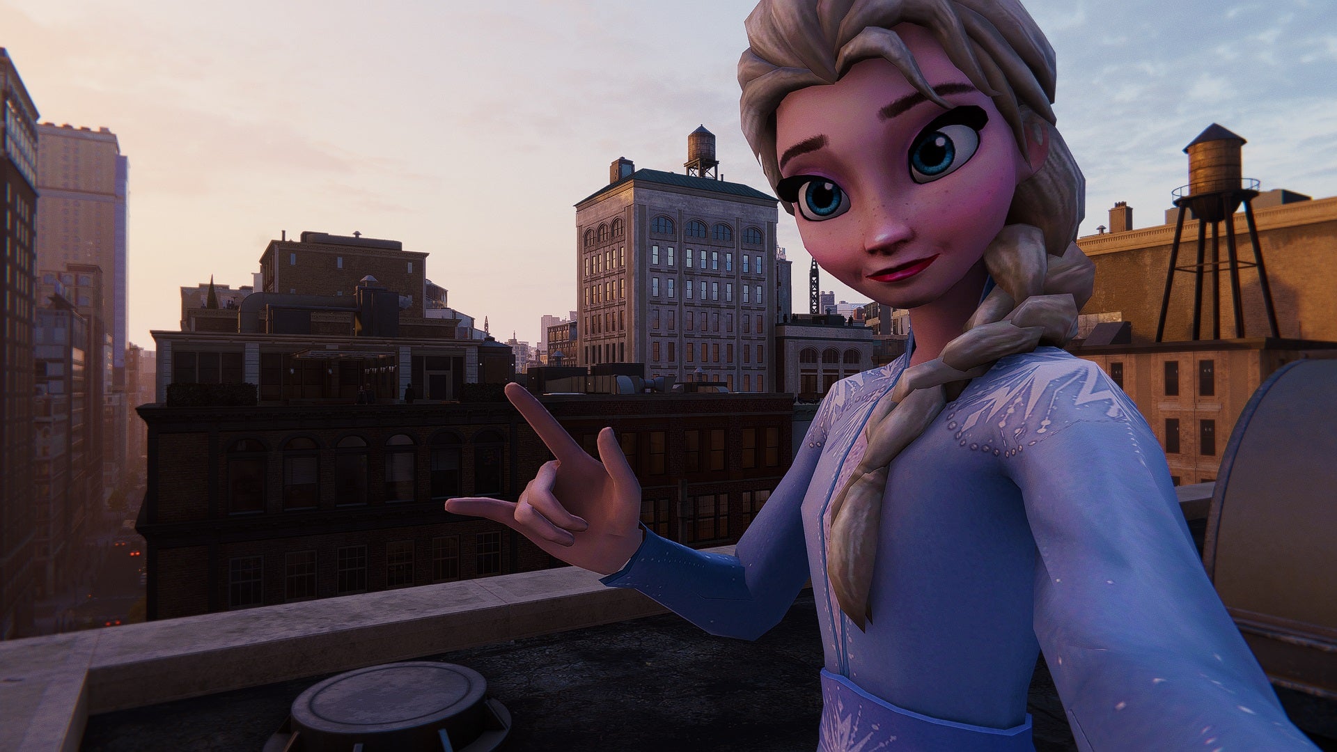 Elsa mod in Spider Man Remastered PC