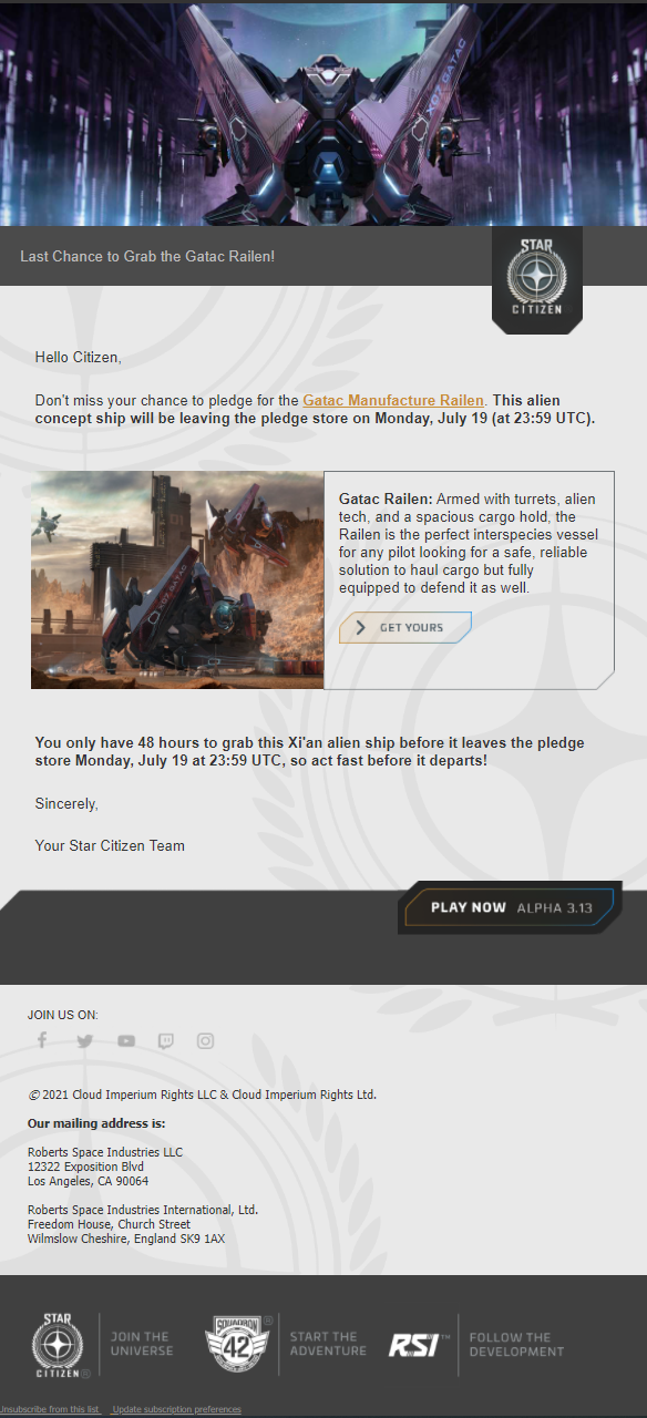 Advertising Standards tells Star Citizen dev to make it clear that for sale concept ships don t exist in game yet - 36