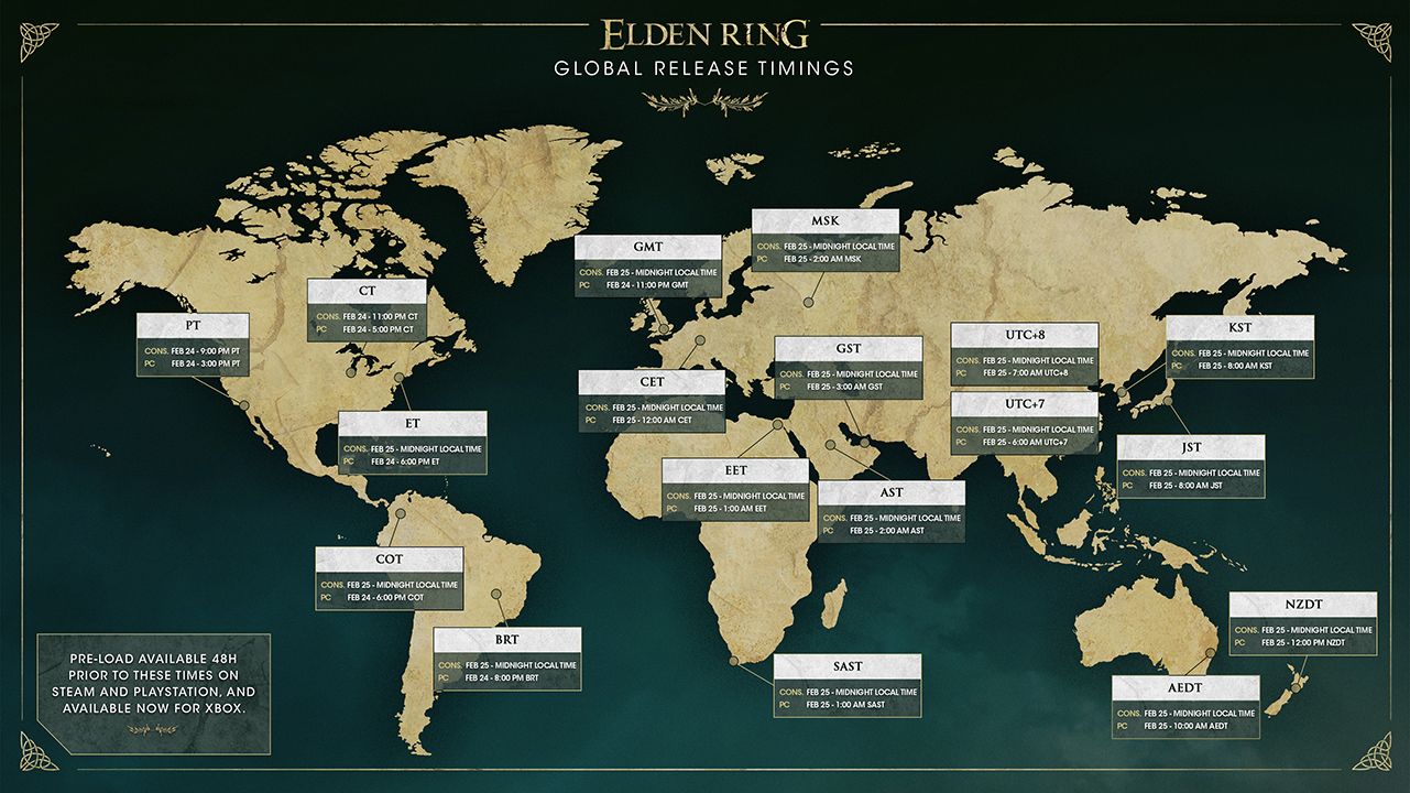 Elden Ring release time in UK   GMT  CEST  EST and PST on Xbox  PS4  PS5 and PC - 11