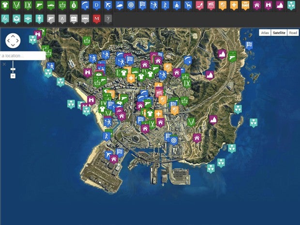 Mapa de GTA V em forma de Google Maps | Eurogamer.pt