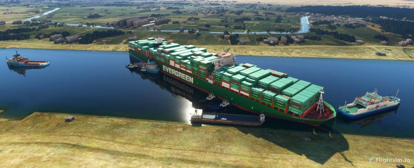 The Suez Canal boat lives on in Microsoft Flight Sim  thanks to the work of modders - 94