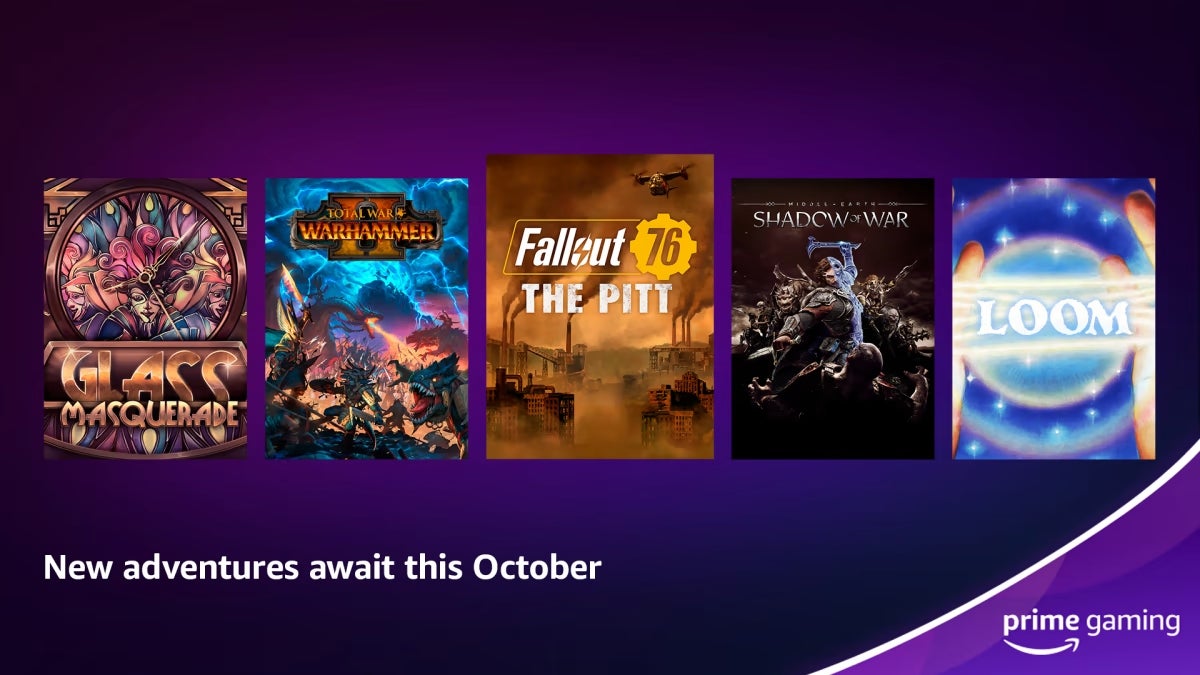 October's Amazon Prime Gaming line-up is here
