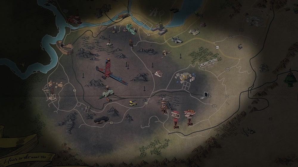 Fallout 76 Karte Map mit allen Stufenbereichen und Regionen zum Leveln Eurogamer.de